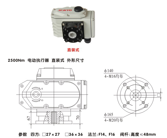 電動執(zhí)行器,電動頭,YTDG-RS2500電動執(zhí)行機(jī)構(gòu)結(jié)構(gòu)圖,直裝式