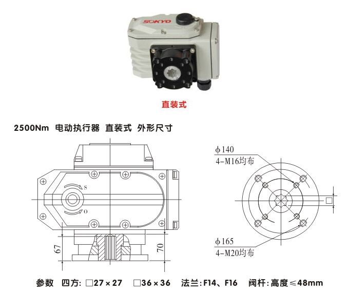 電動執(zhí)行機構(gòu),YTDG-RKB2500電動執(zhí)行器,電動頭結(jié)構(gòu)圖,直裝式