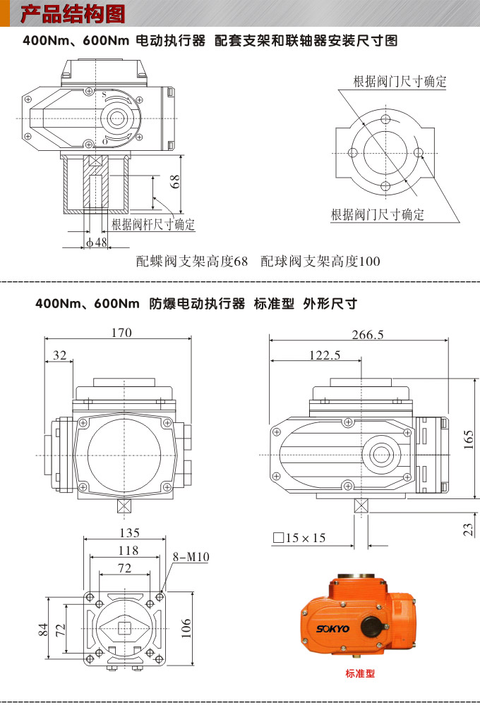 防爆電動頭,YTEx-RKB600防爆電動執(zhí)行器結(jié)構(gòu)圖,標(biāo)準(zhǔn)式