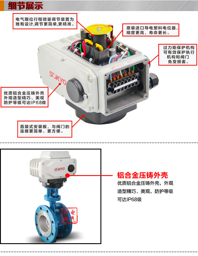 智能電動蝶閥,YTDZ-RS智能電動調(diào)節(jié)蝶閥細節(jié)圖1