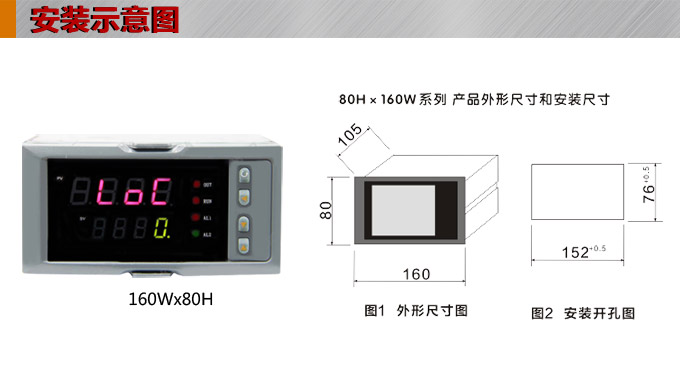 數(shù)顯控制儀，DT316智能單回路數(shù)顯表，單回路數(shù)顯控制儀安裝示意圖