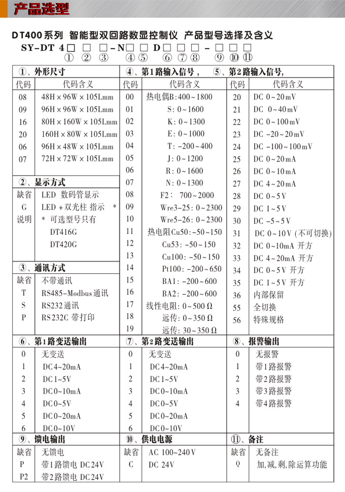 數(shù)顯控制儀，DT407智能雙回路數(shù)顯表，雙回路數(shù)顯控制儀產品選型