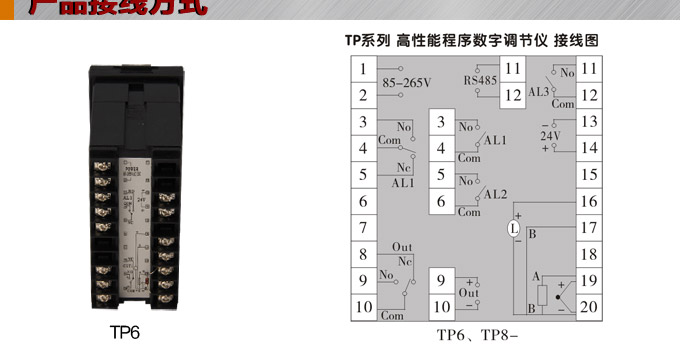 數(shù)字調(diào)節(jié)儀,TP6數(shù)字程序調(diào)節(jié)儀,智能PID調(diào)節(jié)器接線方式