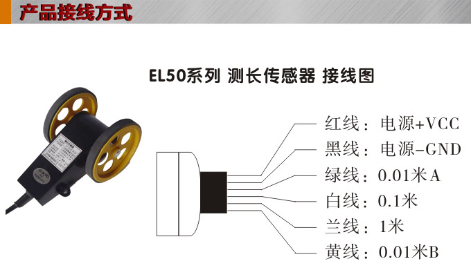 測長傳感器,EL50計(jì)長傳感器,米輪,旋轉(zhuǎn)編碼器接線方式