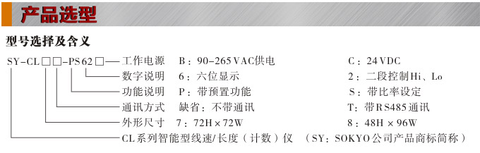 電子計(jì)數(shù)器,CL智能線速長(zhǎng)度儀產(chǎn)品選型